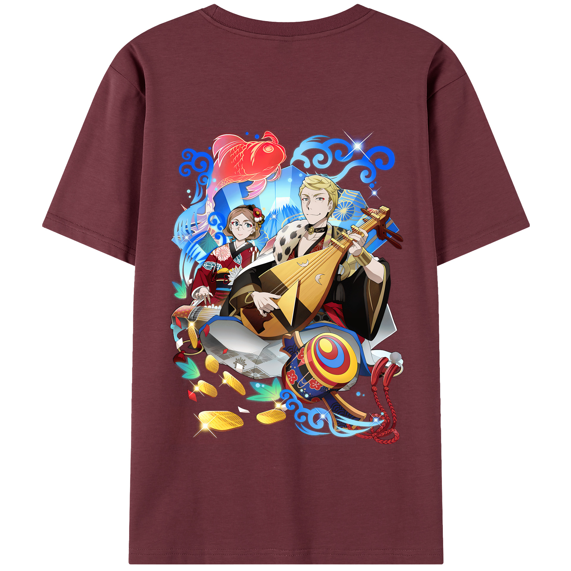 （画像用） 文豪ストレイドッグス Bungo Stray Dogs 綿100％半袖Tシャツ（背面プリント）